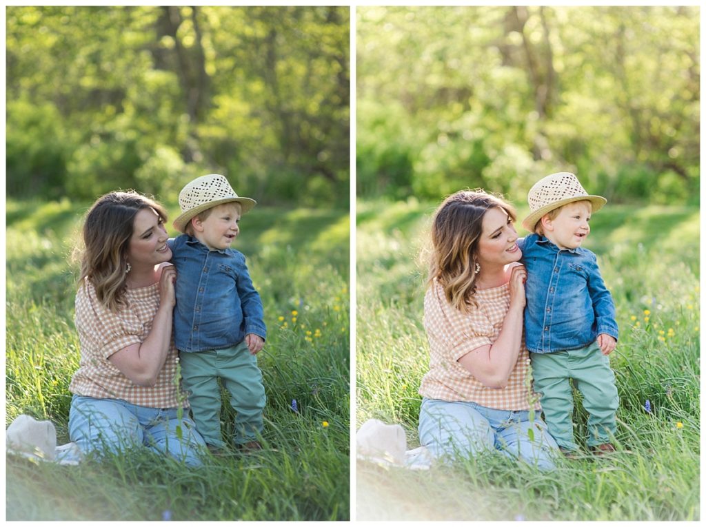 Mother and Son Photo Session, Unedited and Edited | Do you edit/retouch your images? - Frequently Asked Questions for Your Photographer | Kate Martin Photography